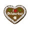 Gingerbread heart Oktoberfest with edelweiss