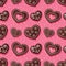 Gingerbread hearts pattern