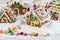 Gingerbread Houses Covered with Snow