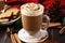 gingerbread latte with whole gingerbread spices