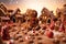 Gingerbread Man beautiful candyland sweets fairytale background