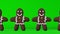 Gingerbread man chroma key green screen background 3D animation loop Cute funny sweet holiday cookie Festive screensaver