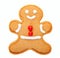 Gingerbread Man with Clipping Path