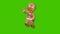 The gingerbread man is dancing a Christmas dance. The concept of the celebration. 3D Rendering.