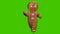 The gingerbread man is dancing a Christmas dance. The concept of the celebration. 3D Rendering.