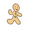 Gingerbread man flat style trend modern logo design vector illustration