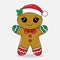 Gingerbread Man. Holiday gingerbread man cookie.