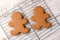 Gingerbread Men On Cooling Rack