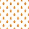 Gingerbread pattern seamless vector