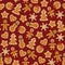 Gingerbread seamless pattern