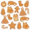 Gingerbread seamless pattern