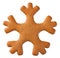 Gingerbread Snowflake Cookie