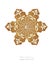 Gingerbread snowflake. Template for christmas card