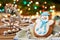 Gingerbread snowman decorated