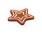 Gingerbread Star Vector Baked Cookie Icon Isolated