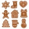 Gingerbread vector collection