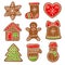 Gingerbread vector collection