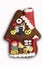 Gingerbread witches house on white background