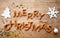 Gingerbread words Merry Christmas