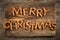 Gingerbread words Merry Christmas