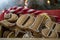 Gingerbreads for new 2018 year on wooden background, Gingerbreads for new year on wooden background Christmas
