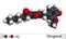 Gingerol molecule. It is phenol phytochemical compound, antineoplastic agent, is found in fresh ginger. Molecular model. 3D