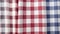 Gingham Checkered Curtain In Red And Blue - Matte Photo Style