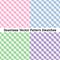 Gingham Cross Weave Seamless Patterns, Four Pastel Colors: Pink, Powder Blue, Misty Green. Lavender