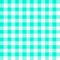 Gingham Pattern. Seamless white turquoise classic checkered pattern. Good for belts, bags, scarves, ties, shawls and other