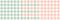 Gingham pattern set in coral pink, green, white. Spring summer textured striped seamless vichy check vector graphics.