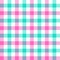 Gingham pattern in tropical pink, green, white. Spring summer herringbone textured vichy checked plaid for dress, skirt, jacket.