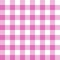 Gingham pattern vector in pink and white. Seamless vichy check plaid graphic for tablecloth.