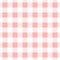 Gingham plaid, pastel pink seamless repeat pattern