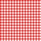 Gingham seamless pattern. Red Italian tablecloth. Picnic tale cloth vector.