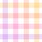 Gingham vector pattern for Easter in pastel gradient purple, pink, orange, yellow, white. Multicolored large herringbone vichy.