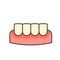 gingivitis, gum inflammation, dental related icon, filled outline