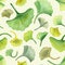 Gingko. Seamless pattern. Abstract botanical and floral art background