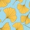 Ginkgo leaves seamless pattern