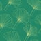 Ginkgo seamless pattern