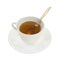 Ginseng tea in cup and saucer