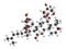 Ginsenoside Rg1 ginseng molecule. 3D rendering.