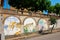 Gioiosa Marea, Sicily, Italy - 27 September 2023. Wall painting in a street leading to the railway station in Gioiosa Marea in the