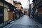 Gion street, Japanese traditional wooden houses in Kyoto, Japan
