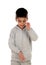 Gipsy child with tracksuit clapping