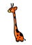 Giraffe Africa minimalism cartoon
