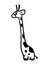 Giraffe Africa minimalism coloring page