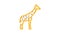 giraffe animal color icon animation