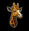 Giraffe animal mascot, ai generated character head