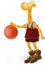 Giraffe the basketball player