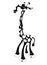 Giraffe - black & white animal series